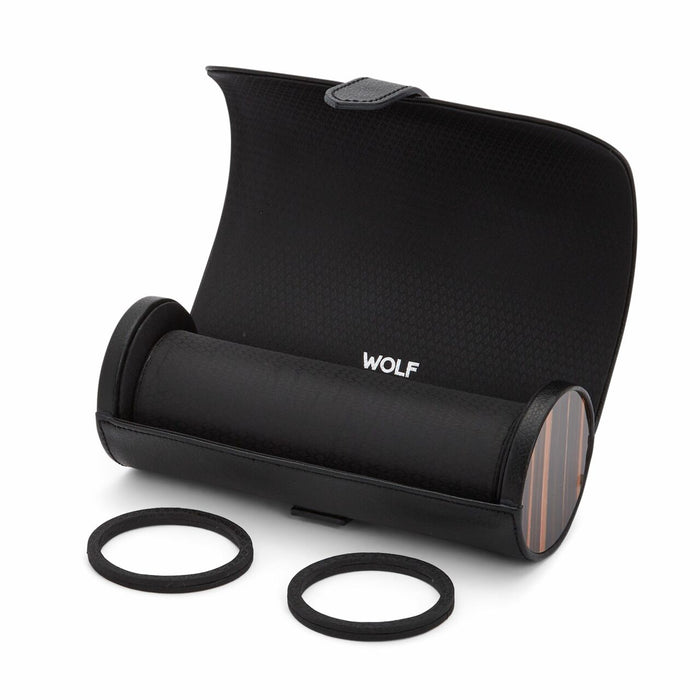 Wolf Roadster Triple Watch Roll Black