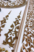Artistic white acrylic stone backgammon set with Pattern motif