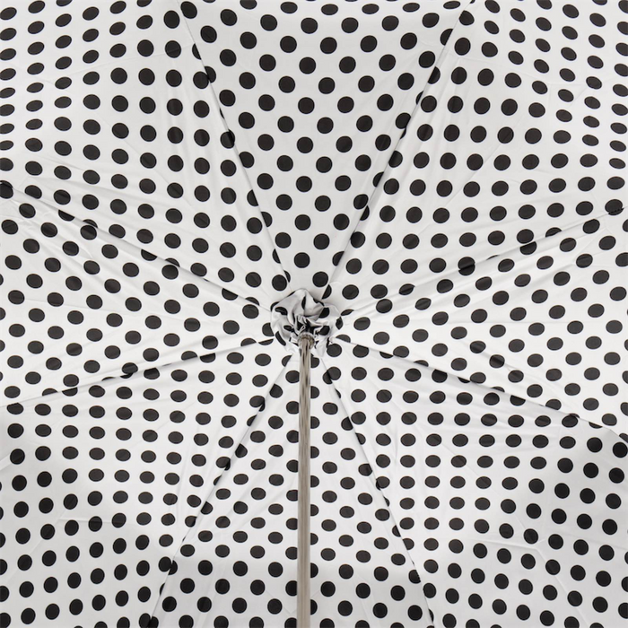 Pretty Black Polka Dots Pretty Panda Handle Umbrella