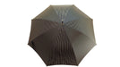 Men's Striped Umbrella with Elegant Hound Head Handle