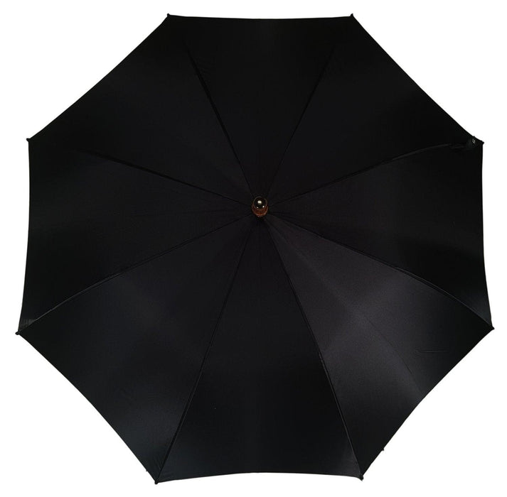 Sleek and Functional Classic Automatic Black Umbrella with Whanghee Handle