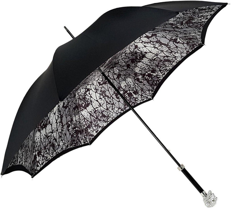 Amazin Lux Silver Swarovski Skull Umbrella - Double Cloth - Artynov | Unique Handmade Accessories