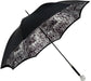 Stunning Lux Silver Swarovski Skull Umbrella with Double Cloth Design