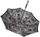 Stunning Lux Silver Swarovski Skull Umbrella with Double Cloth Design