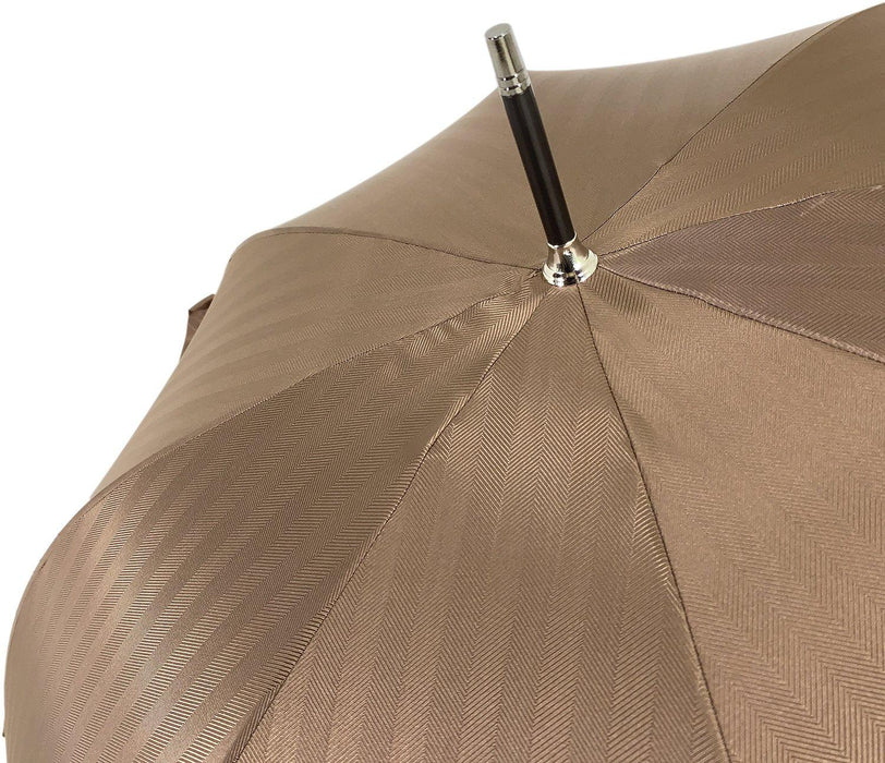 Tobacco Handmade Men's Umbrella - Striped Red And Cream - Artynov | Unique Handmade Accessories