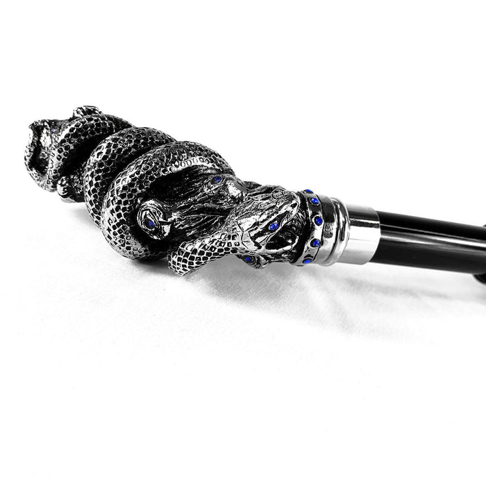 Premium Double Canopy Umbrella with Snake Handle and Crystals