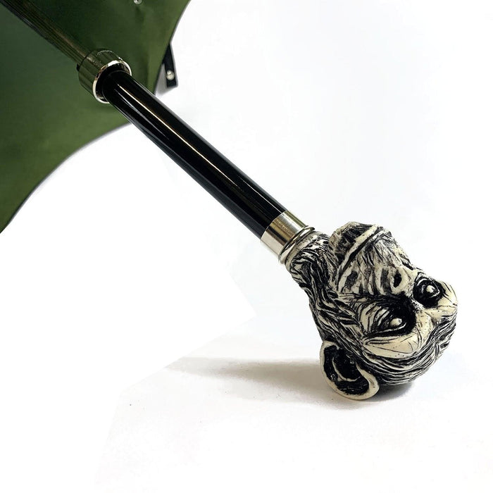 Unique Exclusive Umbrella with Hand-Painted Monkey Handle