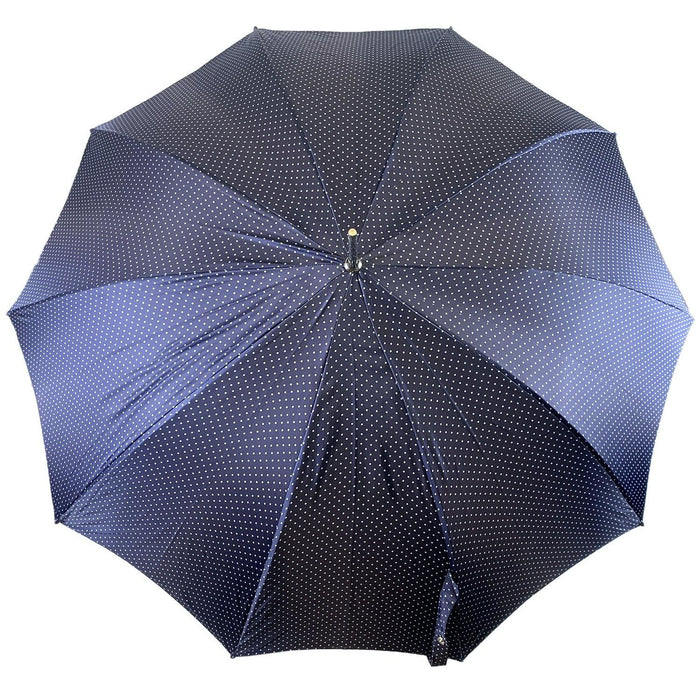 Unique Elegant Men's Umbrella Featuring a Silver-Plated Hawk Handle