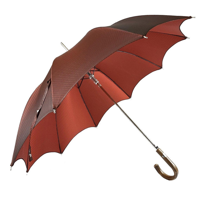 Elegant Burgundy Dot's Umbrella - Artynov | Unique Handmade Accessories