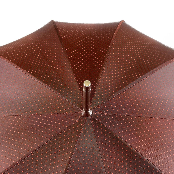 Elegant Burgundy Dot's Umbrella - Artynov | Unique Handmade Accessories