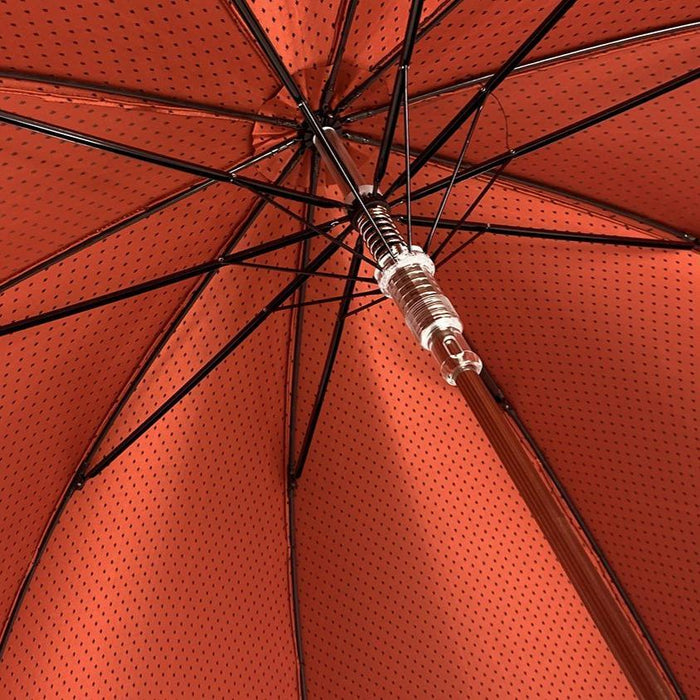 Stylish Elegant Burgundy Umbrella with Classic Polka Dots