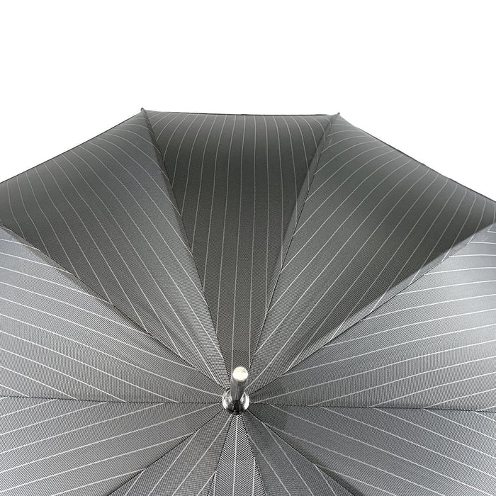 Sophisticated Gray Striped Umbrella with Classic Detailing