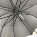 Sophisticated Gray Striped Umbrella with Classic Detailing