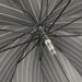 Stylish Smoke Gray Umbrella with Classic White Stripes