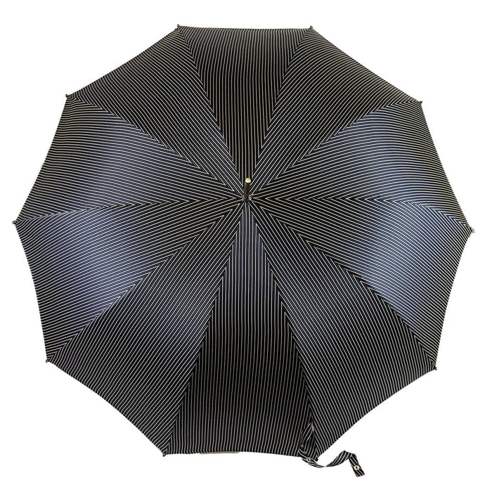 Original 3-Color Men's Umbrella Black with Yellow and Blue Stripes