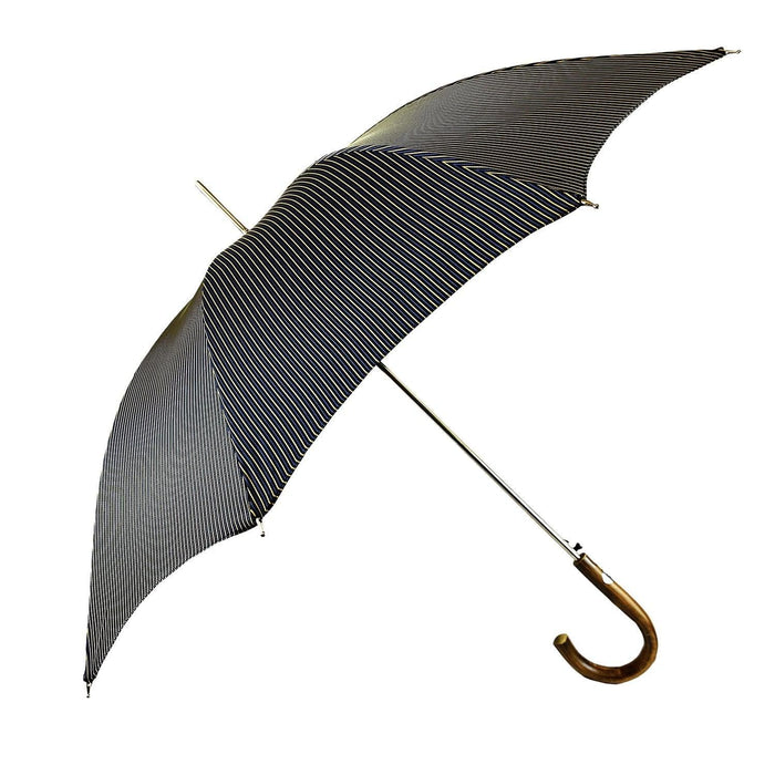 Original 3-Color Men's Umbrella Black with Yellow and Blue Stripes