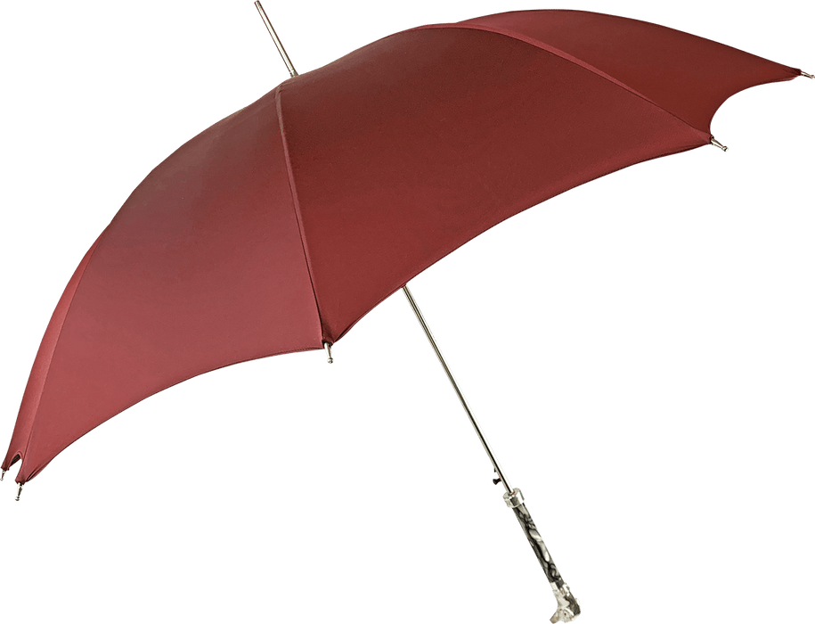 Refined Men's Umbrella with a Silver-Plated Labrador Handle