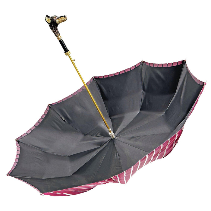 Stylish Umbrella with Gold-Plated 24K Dobermann Handle