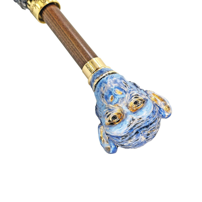 Handmade Umbrella with Original Enameled Monkey Handle