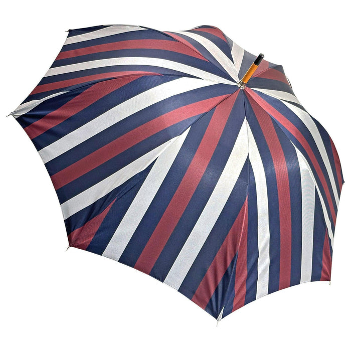 Men's Double Cloth Umbrella with Grey and Striped Pattern