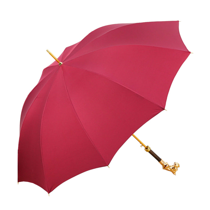 Premium Men's Exclusive Luxury Umbrella with 24K dog handle - Artynov | Unique Handmade Accessories