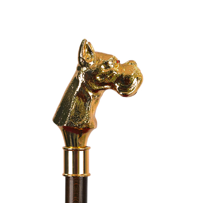 Premium Men's Exclusive Luxury Umbrella with 24K Gold Dog Handle