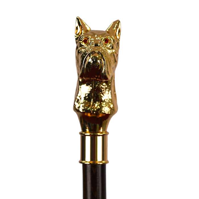 Premium Men's Exclusive Luxury Umbrella with 24K Gold Dog Handle