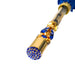 Handcrafted Electric Blue Umbrella with Crystal-Embellished Handle