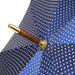 Stylish Elegant Umbrella with Blue Leather Handle and Beechwood Shaft