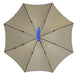 Stylish Elegant Umbrella with Blue Leather Handle and Beechwood Shaft