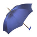 Stylish Elegant Umbrella with Blue Leather Handle and Beechwood Shaft