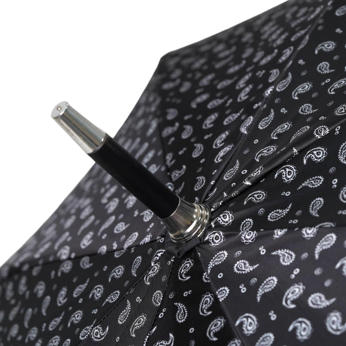 Chic Umbrella Featuring Paisley Pattern and Silverplated Handle - Artynov | Unique Handmade Accessories