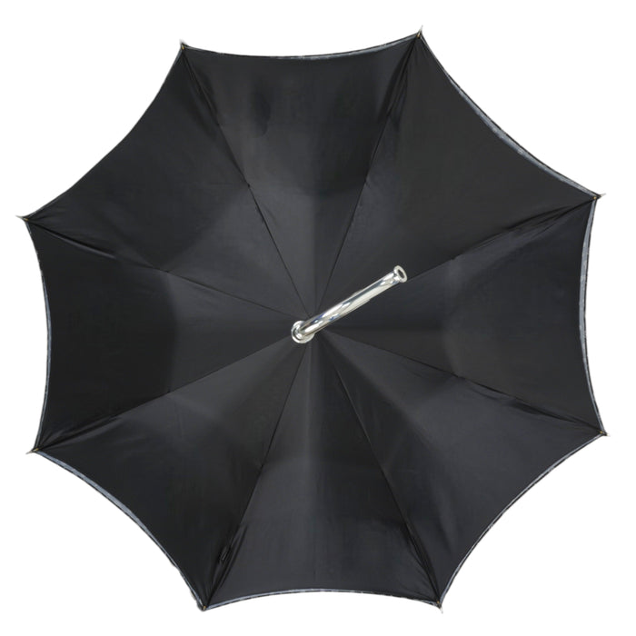 Chic Umbrella Featuring Paisley Pattern and Silverplated Handle - Artynov | Unique Handmade Accessories