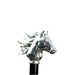 Luxury Polka Dot Umbrella - Silver Horse Handle for Men