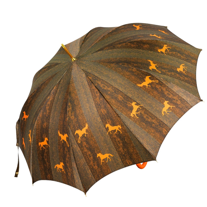The Noble Ride – Men's Umbrella with Ostrich Leather Handle