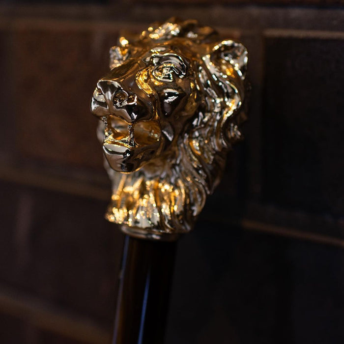 men's umbrella gold lion handle