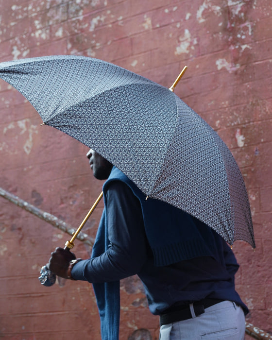 Handmade Umbrella with Original Enameled Monkey Handle