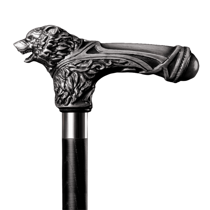 Wolfman cane wolf head stick