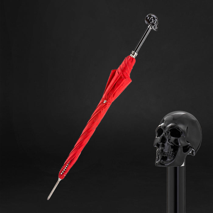 Red Studs Black Skull Exclusive Umbrella