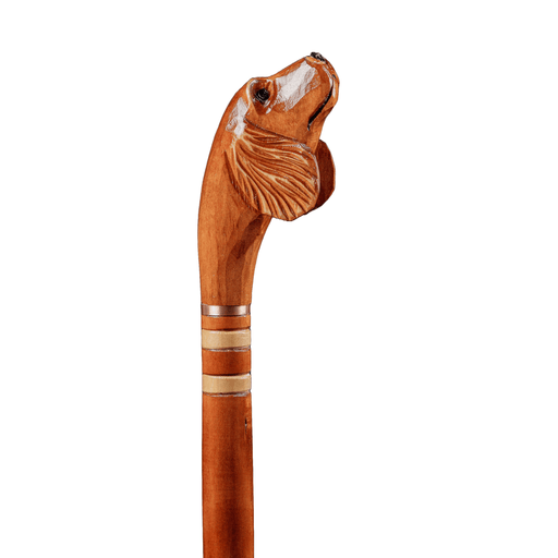 Men's Designer Сane - Carved Dog Head Walking Stick - Artynov | Unique Handmade Accessories