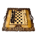 Artisan crafted wooden chess set