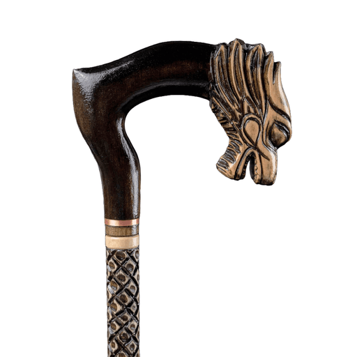 Mythical Wolf Steampunk Cane , Hand Crafted Walking Canes