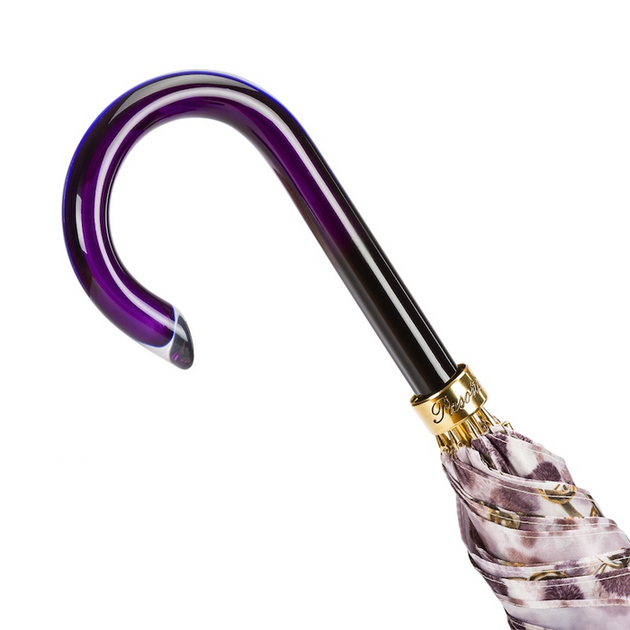 unique purple chains print umbrella with statement handle