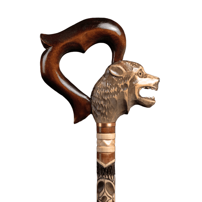 Steampunk Walking Cane, Wolfman Walking Stick Wolf Head