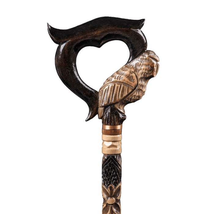 Stylish Owl Walking Cane, Carved Owl Head Walking Stick