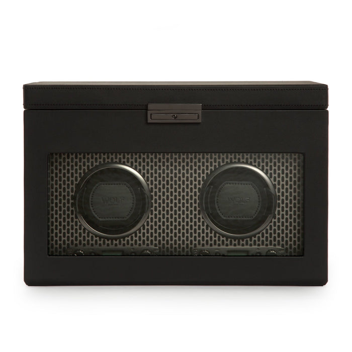 Wolf - Axis Double Watch Winder with Storage | 469303