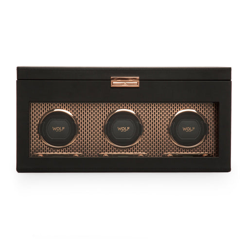 Wolf - Axis Triple Watch Winder with Storage | 469416