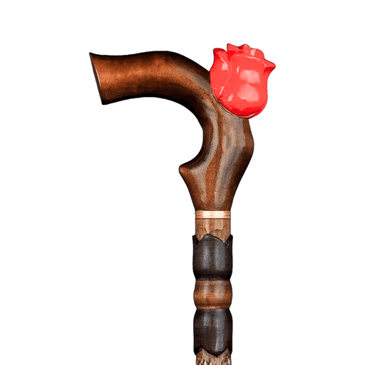 Unique Stunning Design Walking Stick Cane Rose, Hand-Painted - Artynov | Unique Handmade Accessories