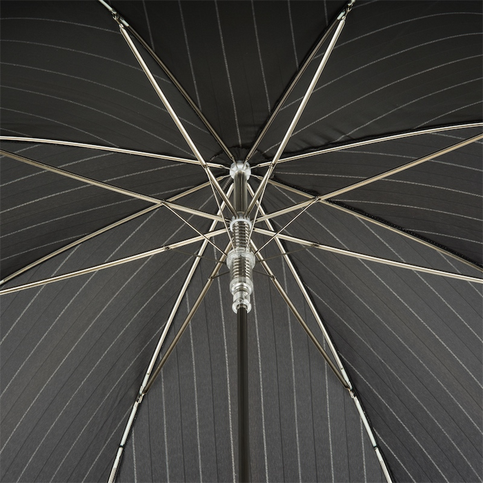 men's striped umbrella silver handle