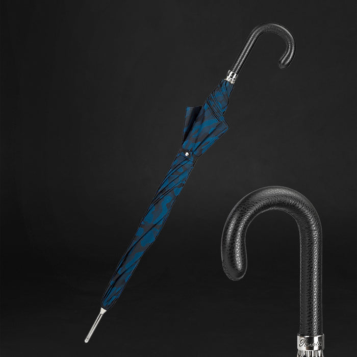 navy blue camo umbrella leather handle